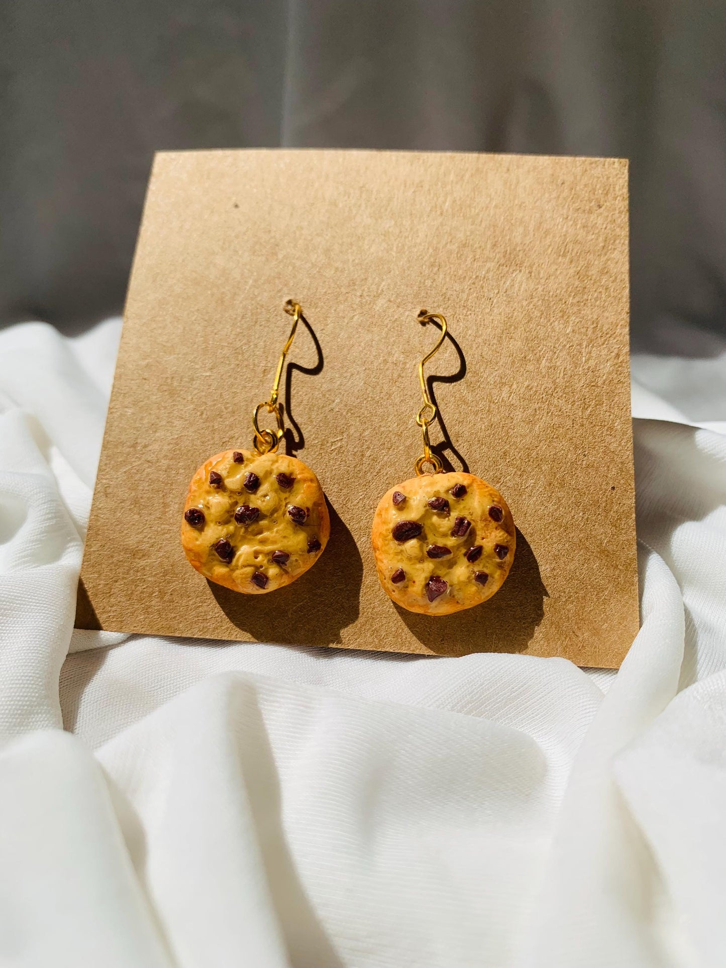 Cute Chocolate chip cookies dangle earrings