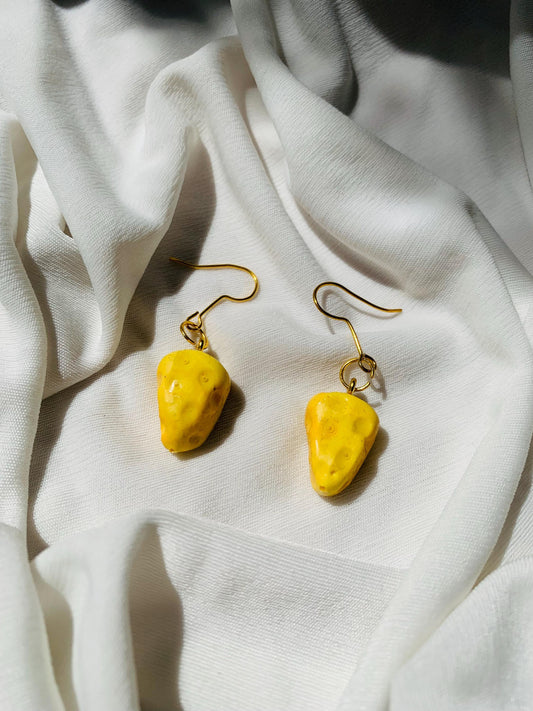 Cute cheese slices earrings