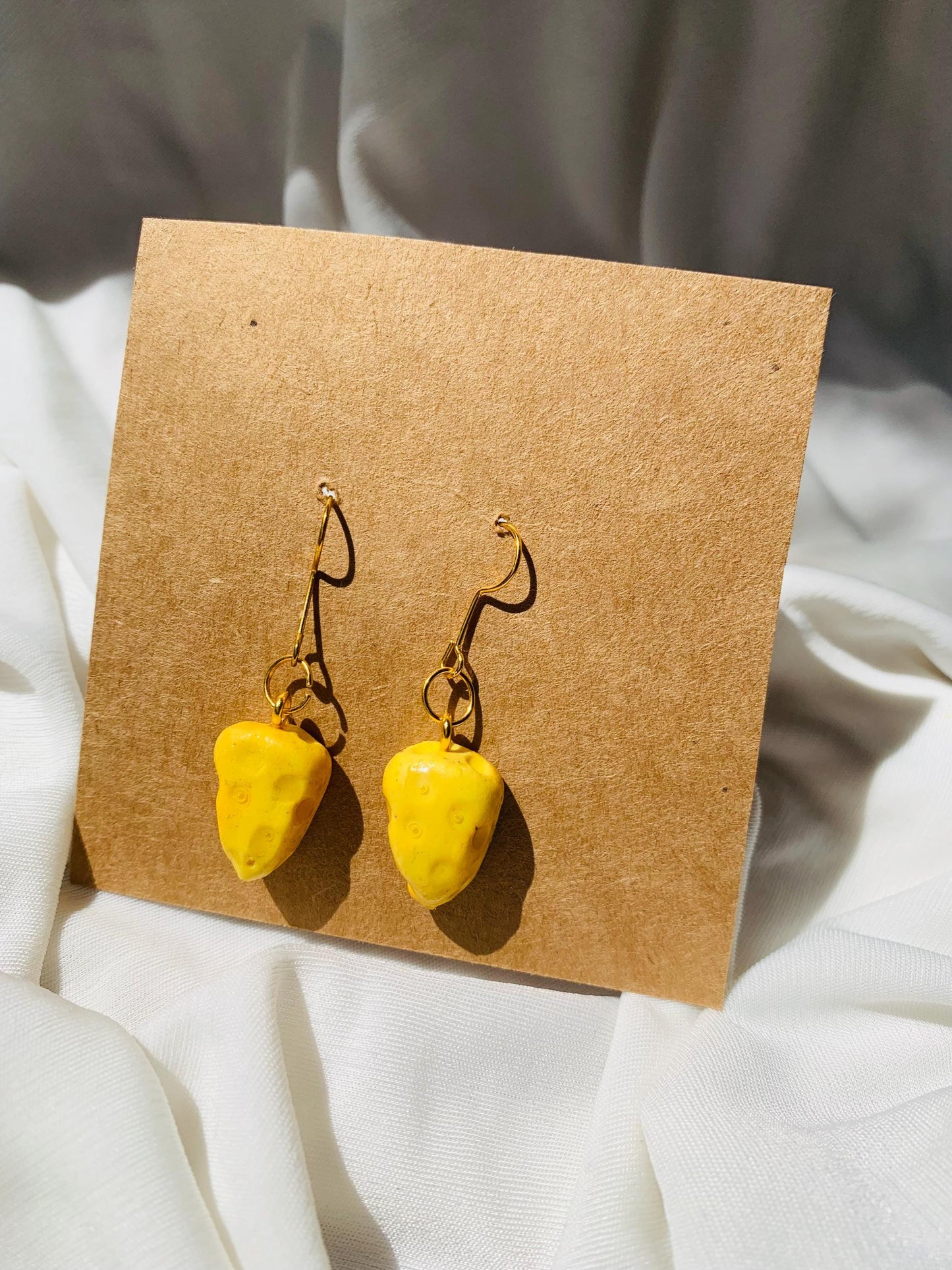 Cute cheese slices earrings