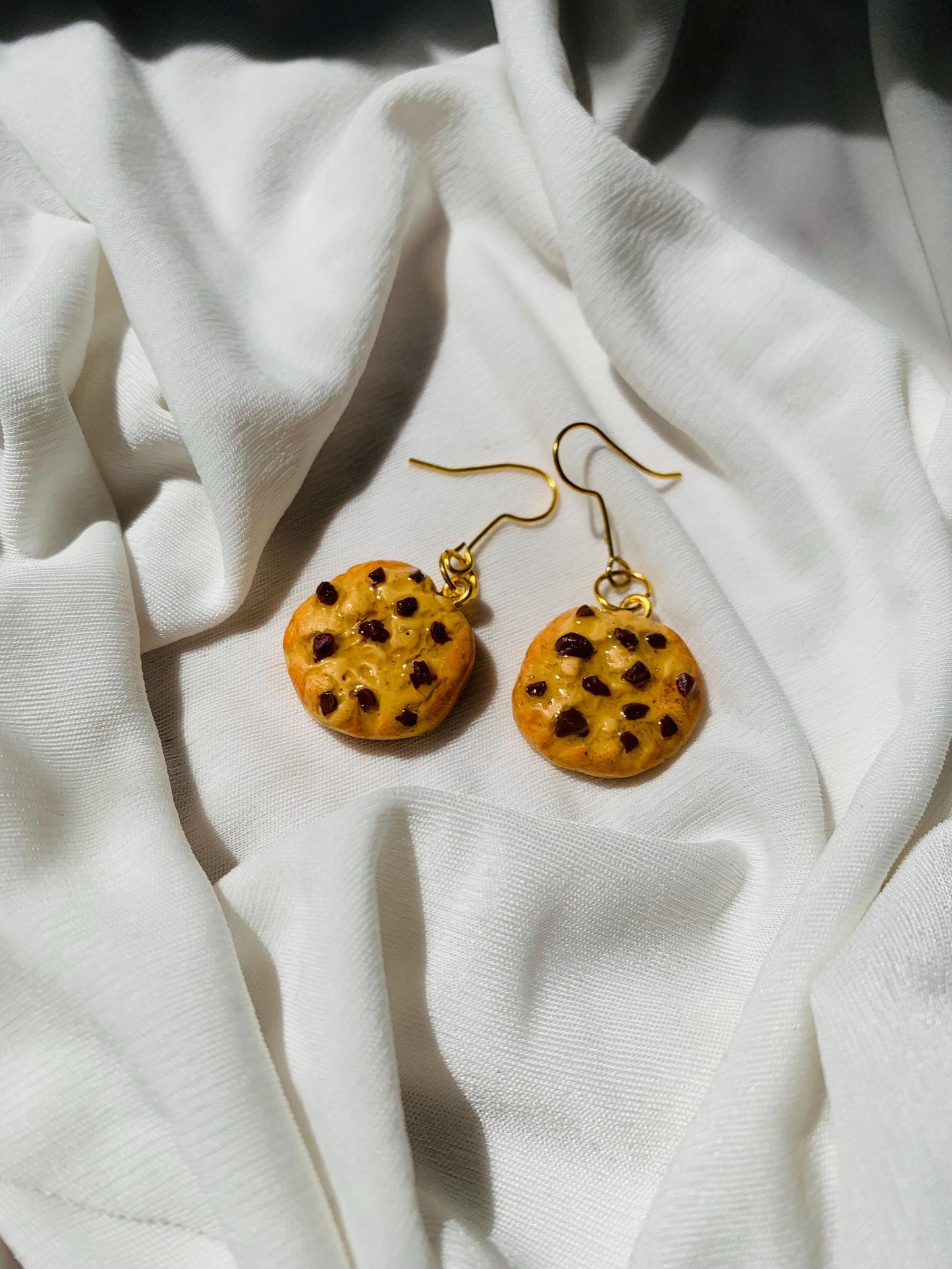 Cute Chocolate chip cookies dangle earrings