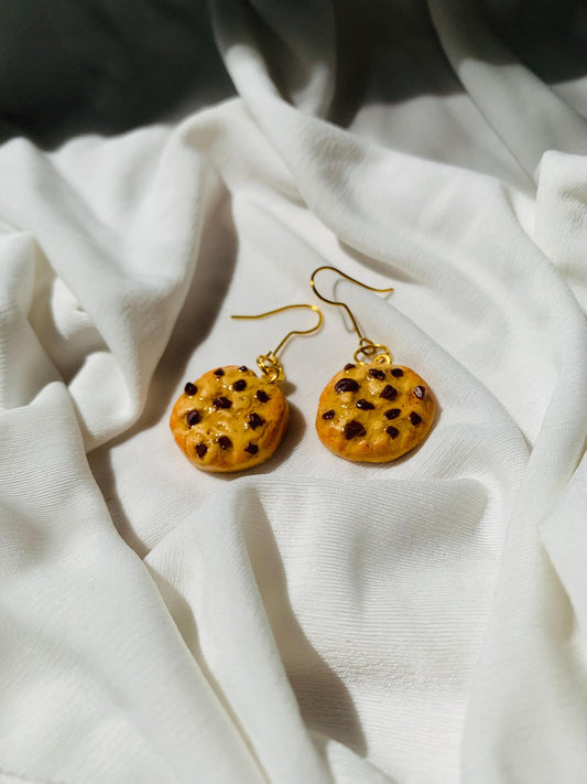 Cute Chocolate chip cookies dangle earrings