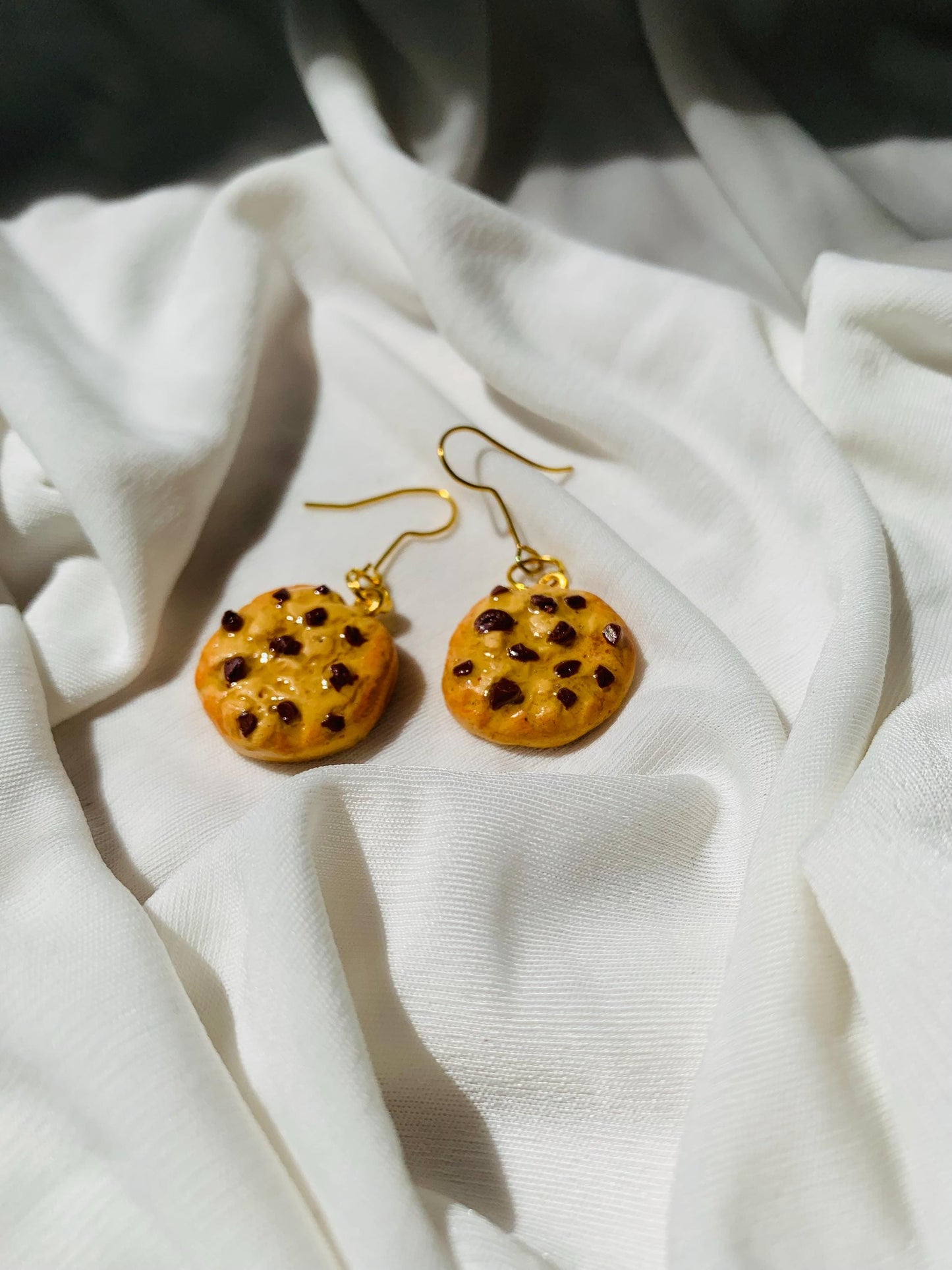 Cute Chocolate chip cookies dangle earrings