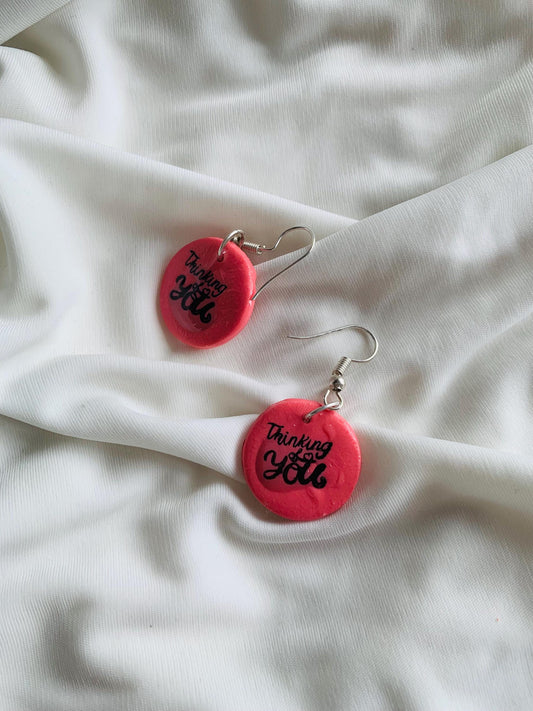 Thinking of you embossed Earrings especially made for Run seokjin ep tour of BTS Jin