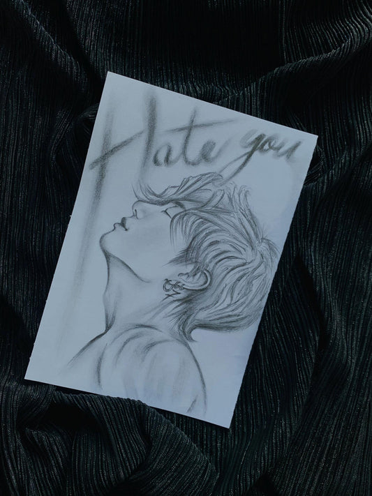 Jungkook of BTS pencil Art Print/Poster, Fanart, Matte, K-Pop, Gift, BTS