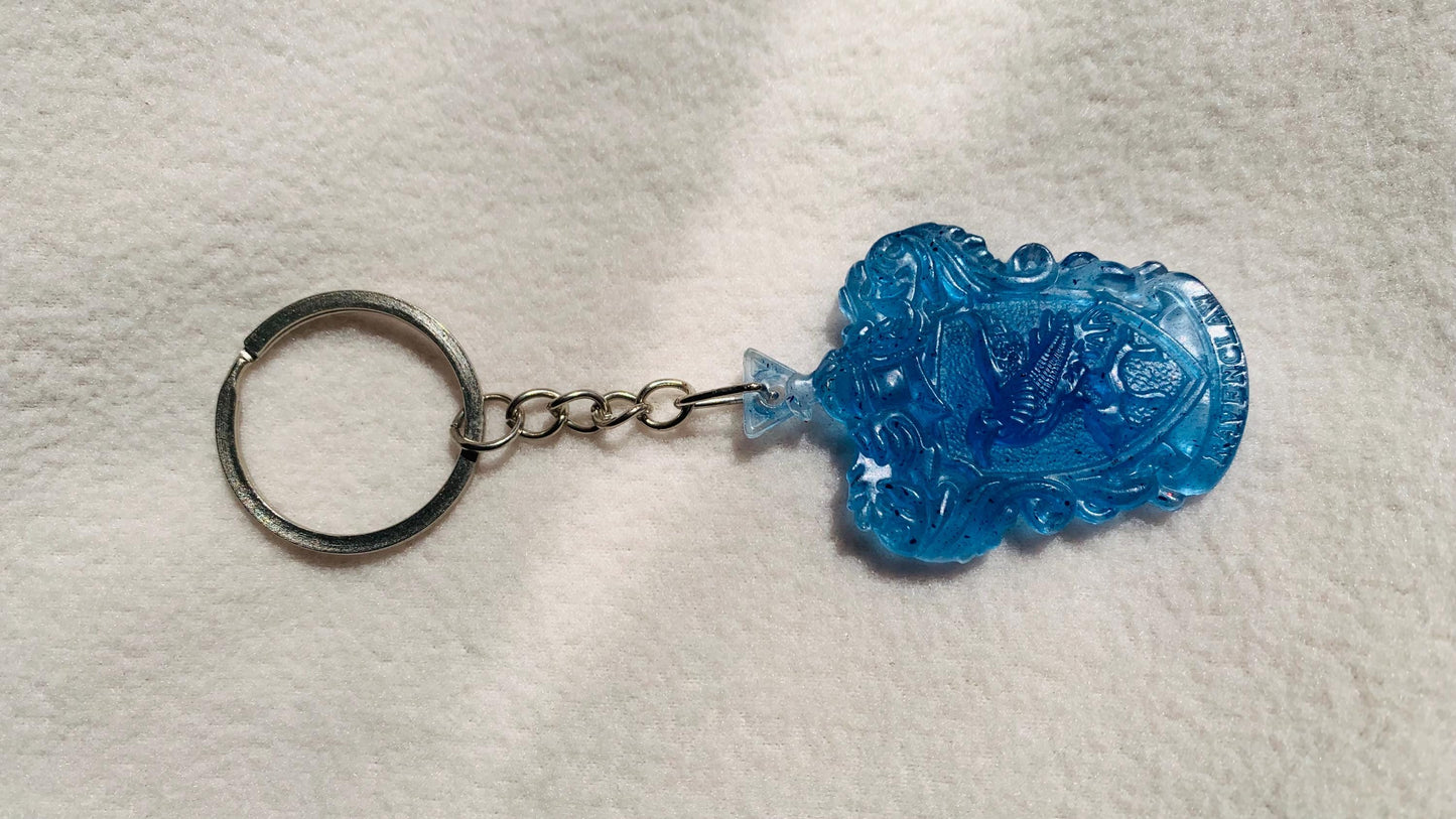 Resin Matte finish Harry Potter houses keychain