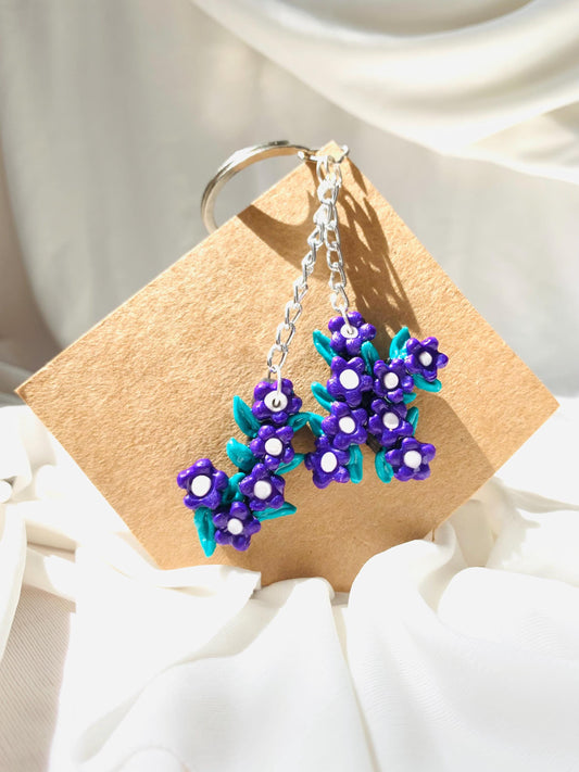 JK (Jungkook of BTS) floral keychain/ key ring/ key tag