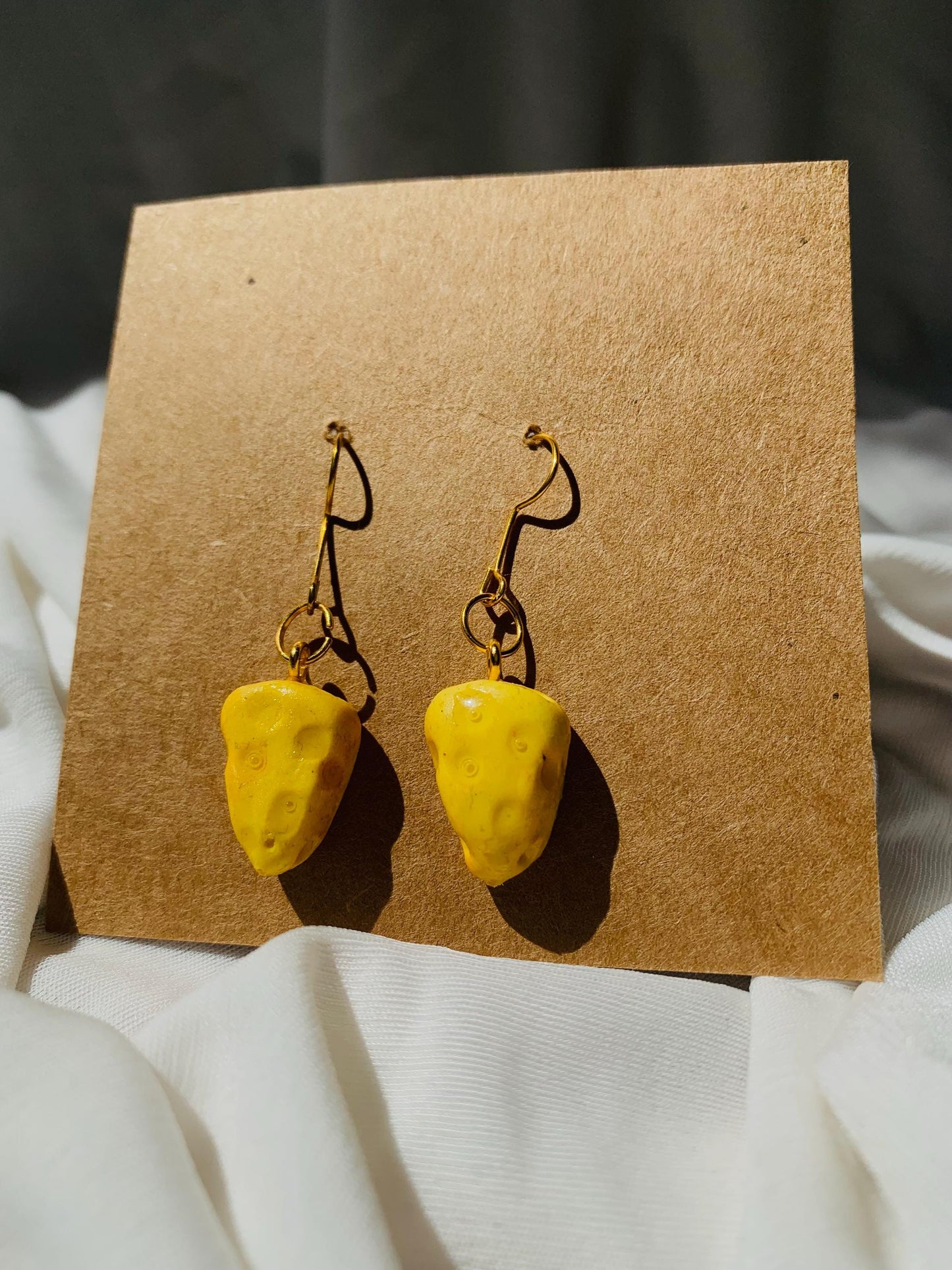 Cute cheese slices earrings