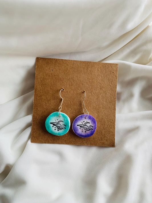 Moon hides behind the clouds embossed in two tone coloured Earrings especially made for Run seokjin ep tour of BTS Jin