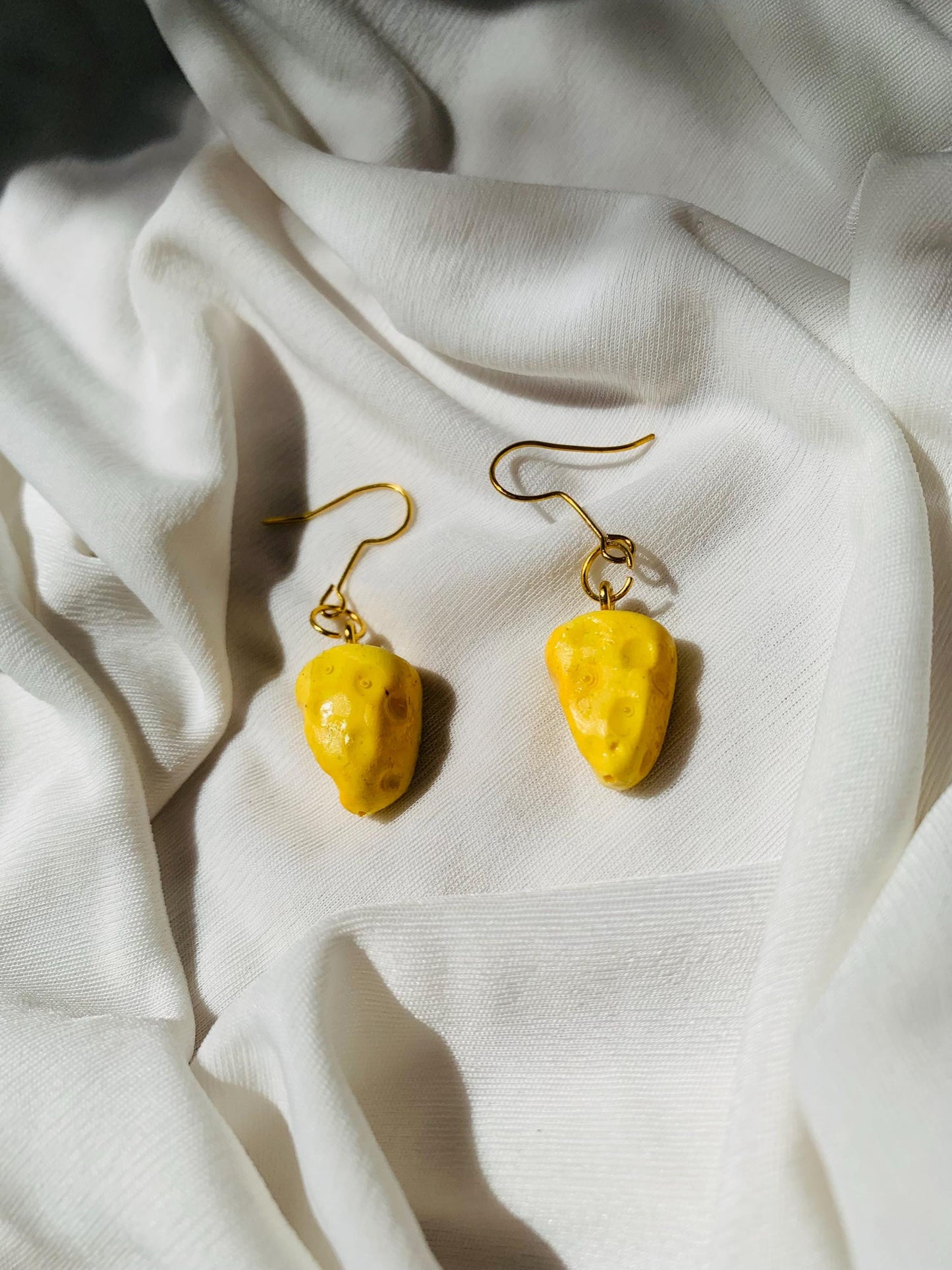 Cute cheese slices earrings