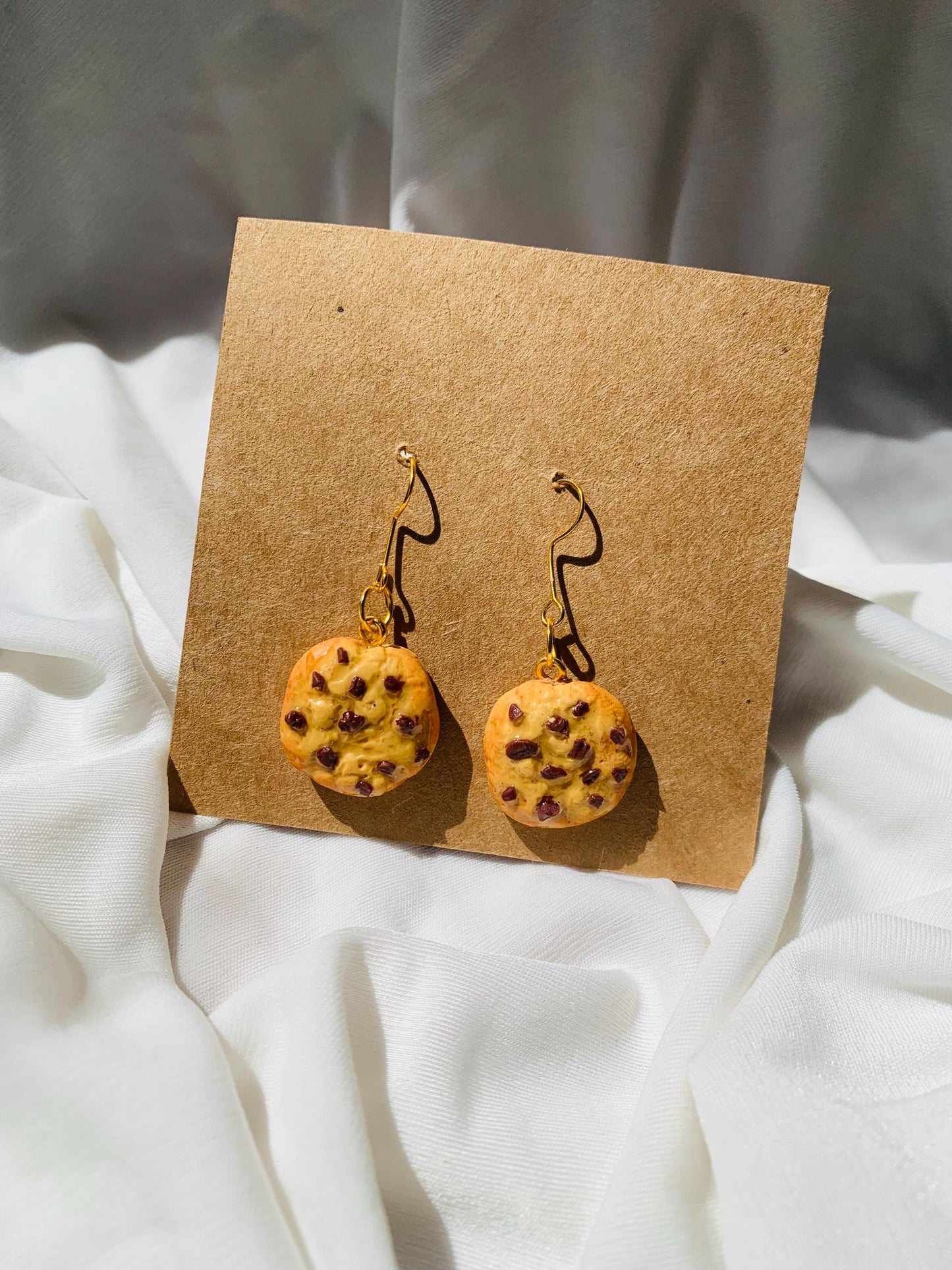 Cute Chocolate chip cookies dangle earrings