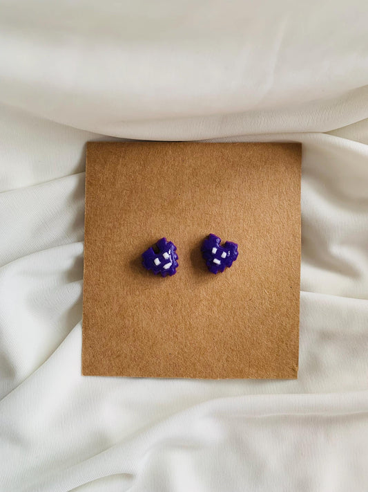 Jin astronaut Wootteo heart earrings