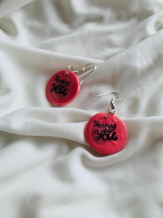 Thinking of you embossed Earrings especially made for Run seokjin ep tour of BTS Jin