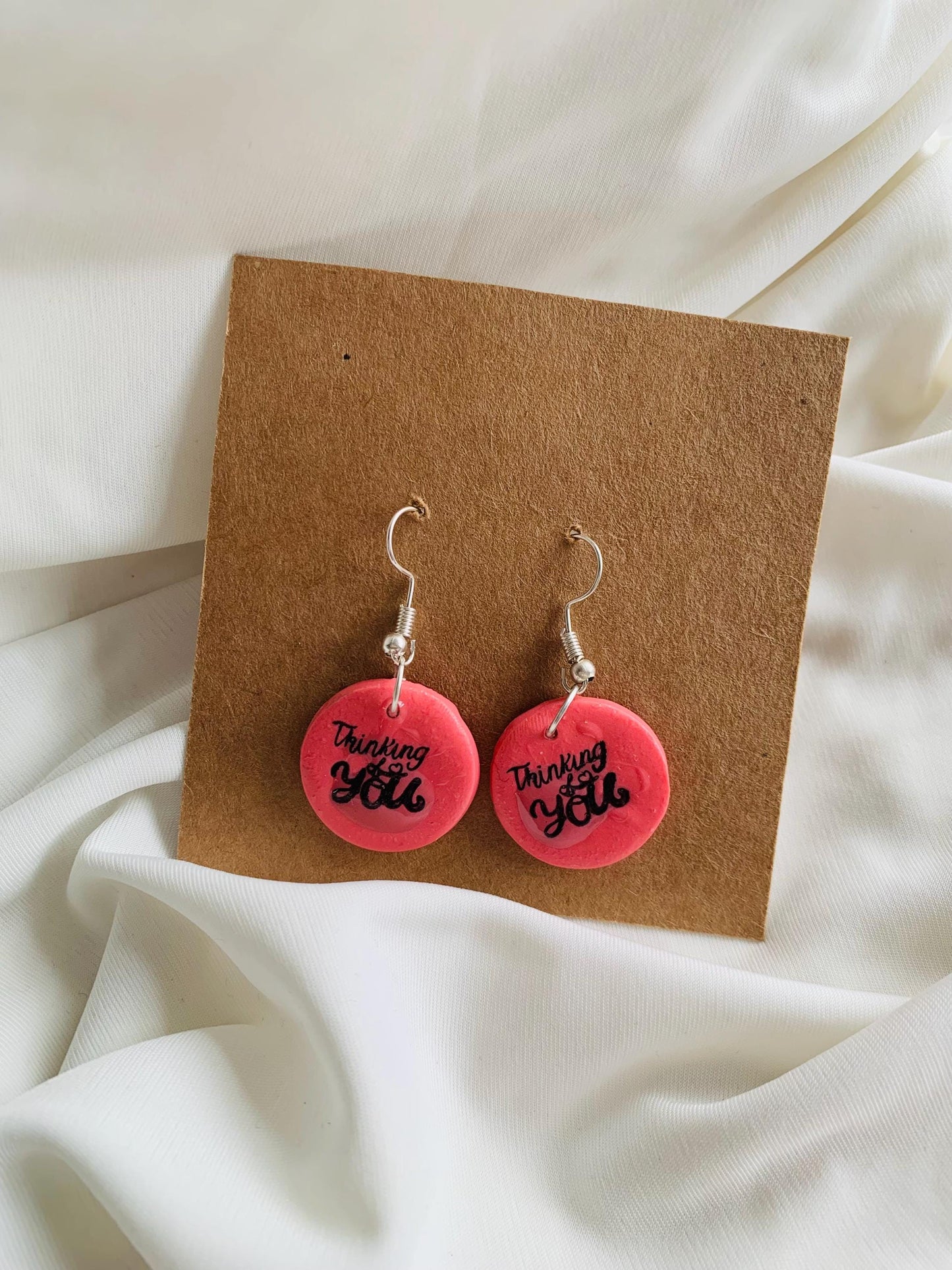 Thinking of you embossed Earrings especially made for Run seokjin ep tour of BTS Jin