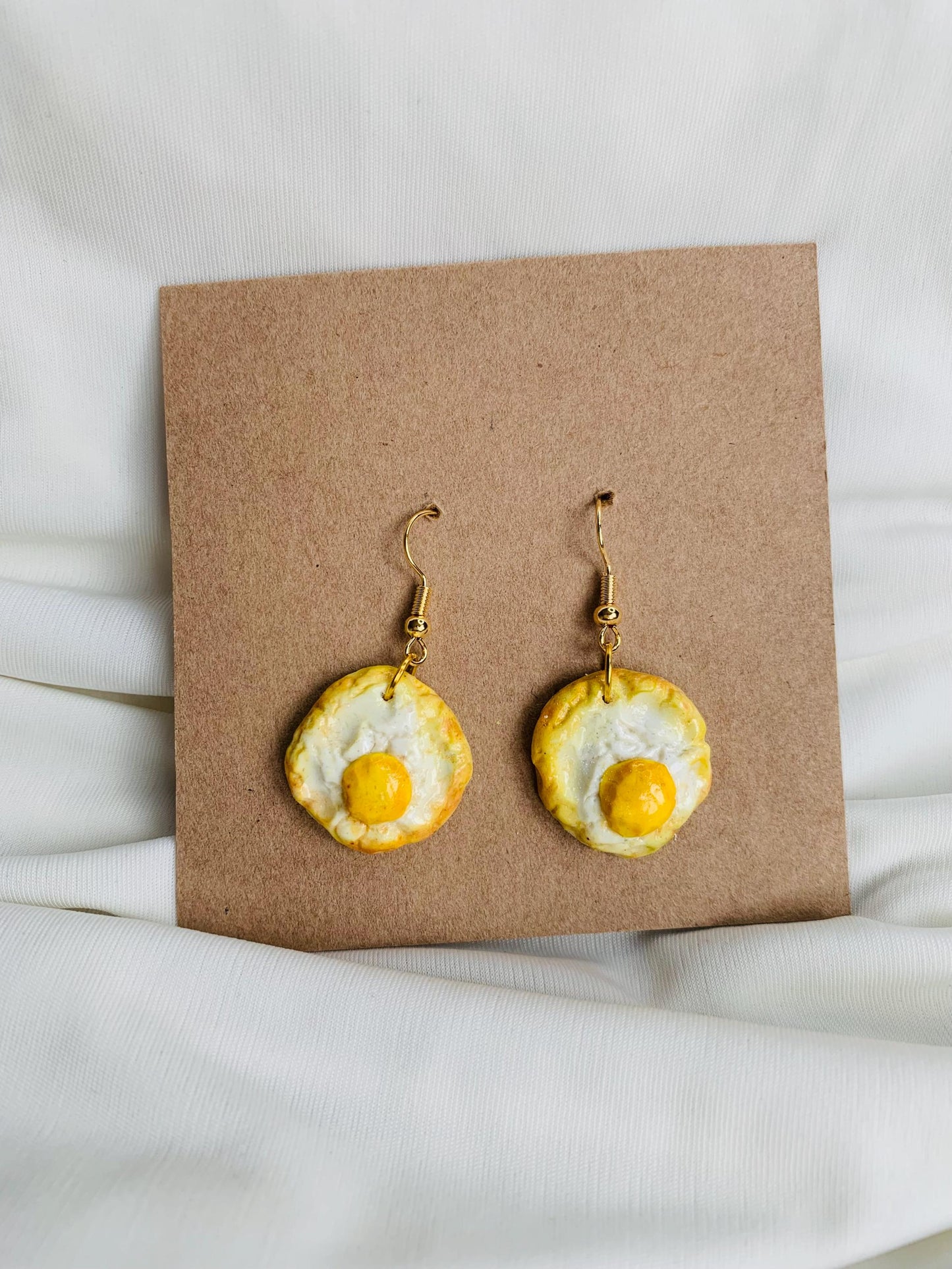 Sunny side up eggs/ fried eggs earrings