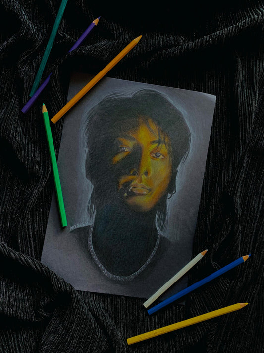 Jungkook of BTS colour pencil Art Print/Poster, Fanart, Matte, K-Pop, Gift, BTS