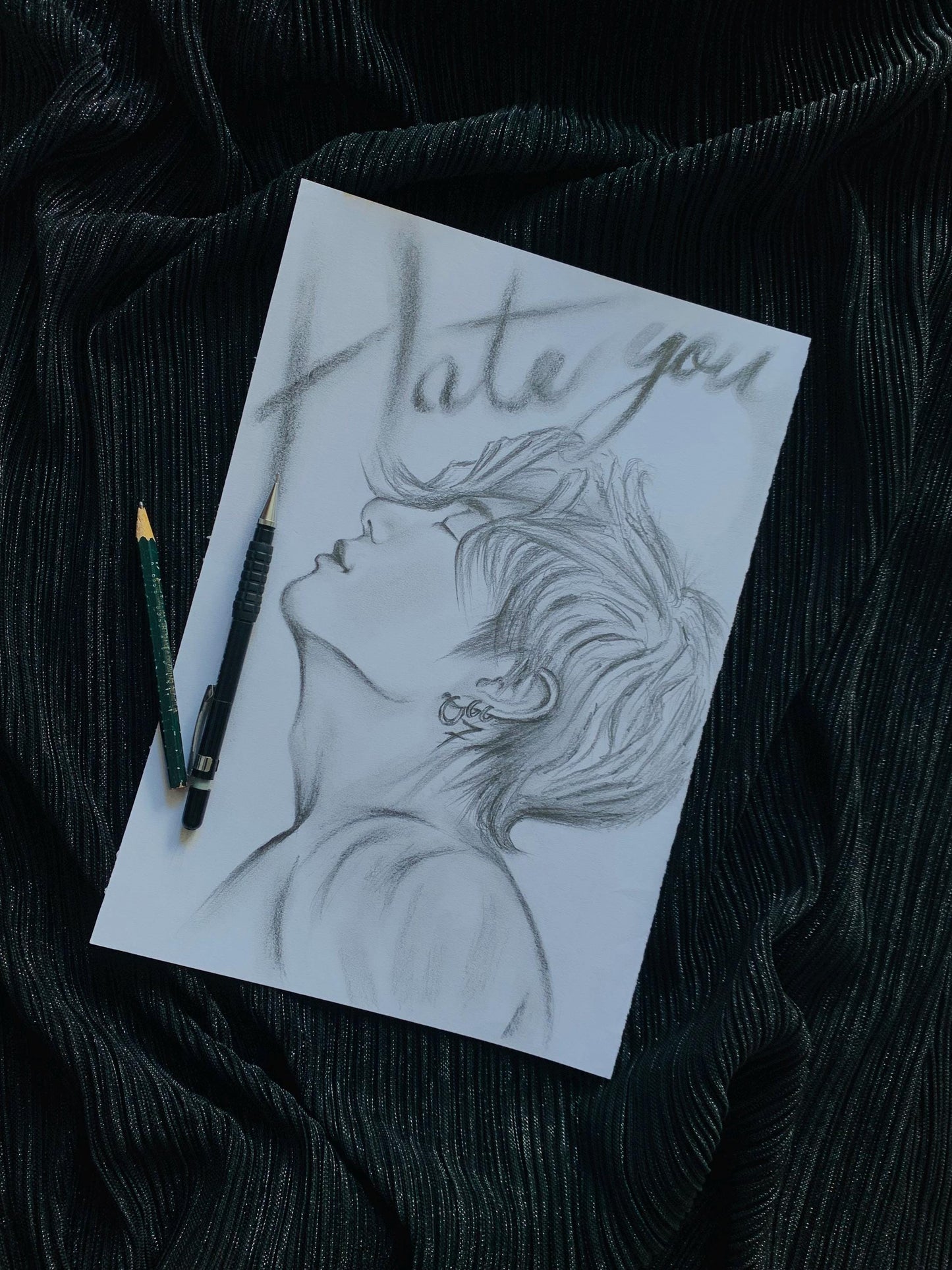 Jungkook of BTS pencil Art Print/Poster, Fanart, Matte, K-Pop, Gift, BTS