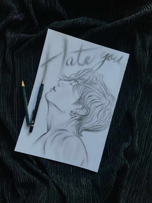 Jungkook of BTS pencil Art Print/Poster, Fanart, Matte, K-Pop, Gift, BTS