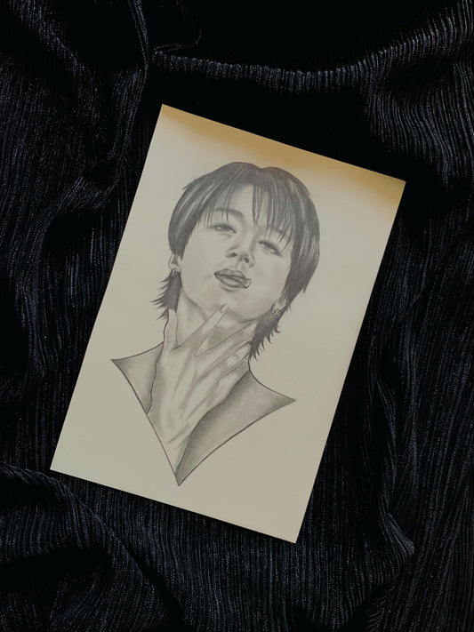 Jimin of BTS pencil Art Print/Poster, Fanart, Matte, K-Pop, Gift, BTS