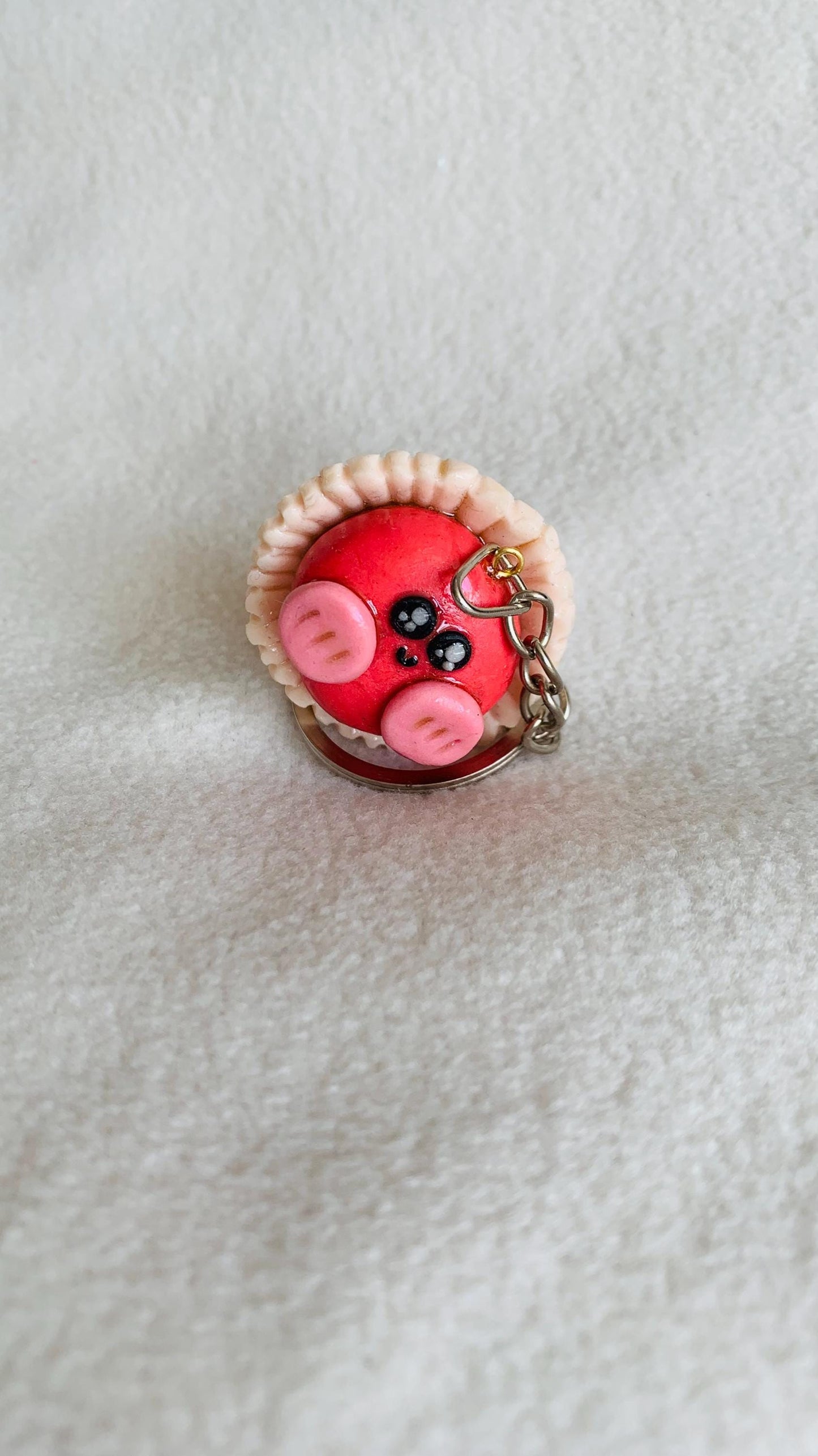 Kawaii strawberry mochi keychain
