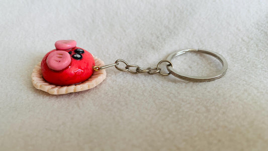 Kawaii strawberry mochi keychain