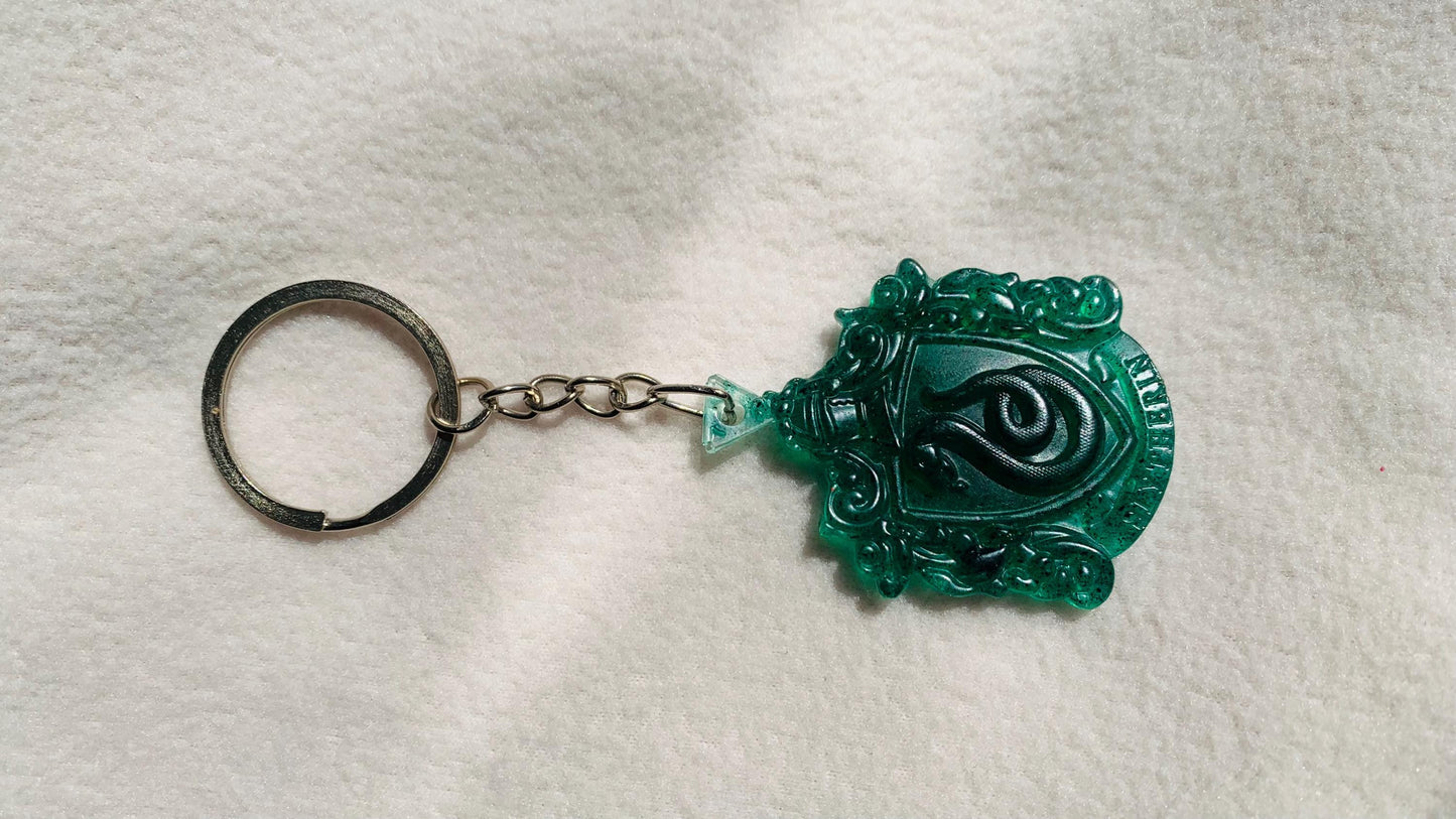 Resin Matte finish Harry Potter houses keychain